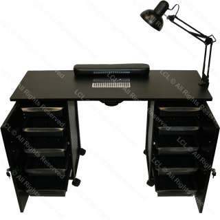 Deluxe Locking 10 Drawer Steel Frame Manicure Table with Electric 