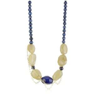  MINU Jewels Blue Pearl Chain Necklace Jewelry