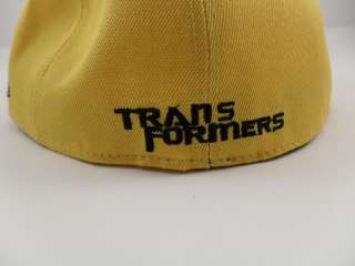   Transformers Autobot Fitted Yellow Cap Hat with Black Brim size 7 3/4