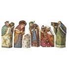 Roman 6 Piece Inspirational Folk Art Christmas Nativity Figures Set