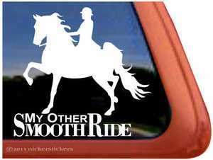   SMOOTH RIDE ~ High Quality Horse & Rider Trailer Window Sticker Decal