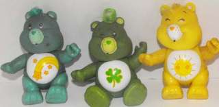 Lot of 5 different Care Bear Vintage Poseable Plastic Figures 