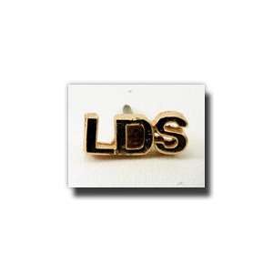 LDS Block Tie Tack (Gold)   Gold Color LDS Lapel Pin   Mormon Clothing 