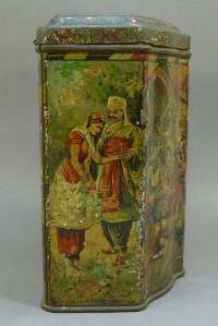 1894 Huntley & Palmers Arabian Nights Biscuit Tin Litho  