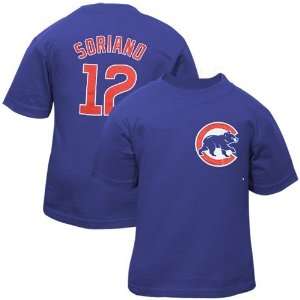  Chi Cubs Tshirt  Chicago Cubs #12 Alfonso Soriano Royal 