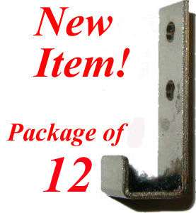 2712 J CHANNEL STEEL MIRROR CLIPS, Package of 12  