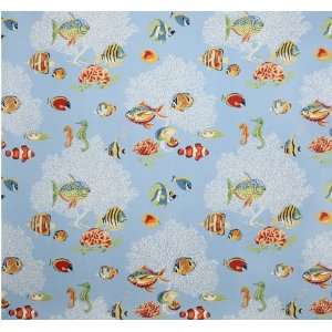  P1185 Fishbowl in Marine by Pindler Fabric