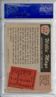 Willie Mays Autographed Signed 1955 Bowman Card PSA/DNA #12253231 