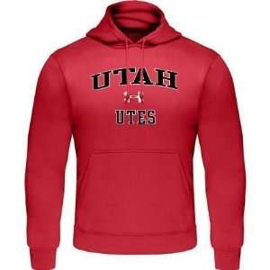  Utah Under Armour Performance Hooded Sweatshirt (Red 