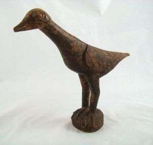 Vintage Antique Hand Carved Wooden Tribal Style Bird  