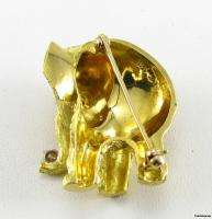 CRAIG DRAKE Elephant BROOCH   Diamond Ruby 18K GOLD A+  