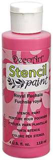 DecoArt Acrylic STENCIL PAINT 4 oz Jars ~ 13 Colors to Choose From 