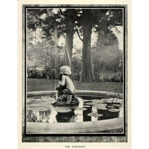 1922 Print Maud Daggett Terra Cotta Mer Baby Garden Fountain Edward 
