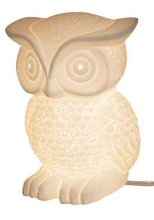 Nocturn owl Lifestyle Lamp by Streamline   White, Dorm Decor, Owls