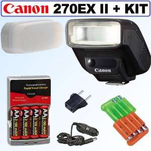 Canon Speedlite 270EX II Flash for Canon SLR Cameras + Accessory Kit