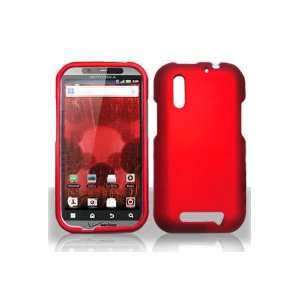 Motorola XT865 Droid Bionic Rubberized Shield Hard Case   Red (Free 