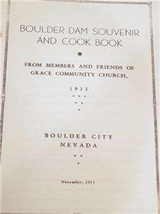 Boulder Dam Souvenir and Cook Book History photos  