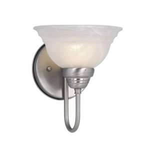  Vaxcel Babylon 1 Light Wall Sconce in Brushed Nickel 