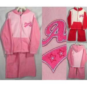   Girls Two Tone Hooded Sweat Sets with Angel Design 