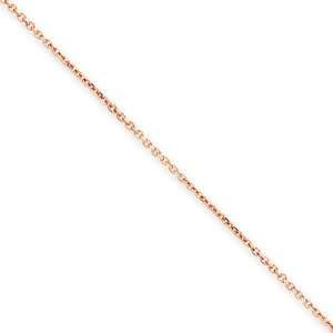  1mm, 14 Karat Rose Gold, Cable Chain   20 inch Jewelry