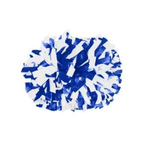   Poms RO/WH   ROYAL/WHITE 6 POM WITH 3/4 STREAMERS