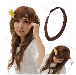 Pretty Girl Plait Braided Hair Headband Plaited Brown  
