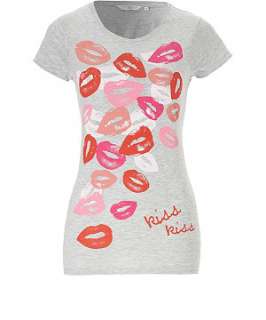 Grey (Grey) Lipstick Kiss T Shirt  220348604  New Look