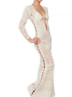 NWT Sold Out EMILIO PUCCI White Crochet Cover Up Maxi Dress Size L/46 