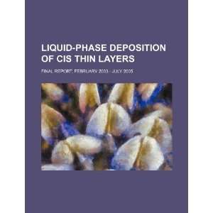  Liquid phase deposition of CIS thin layers final report 