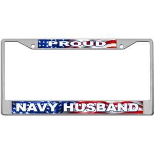  Proud   Navy Husband Custom License Plate METAL Frame from 