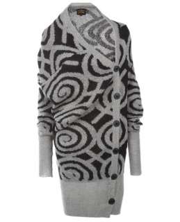 Vivienne Westwood Anglomania Swirl Pattern Mohair Cardigan   Wok 