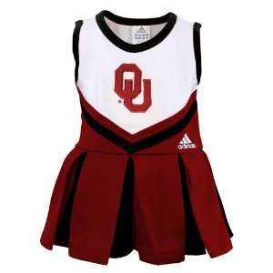  Adidas Oklahoma Sooners Toddler 2 Piece Cheerleader Dress 