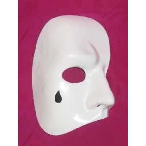  White Teardrop Phantom of the Opera Venetian Mask