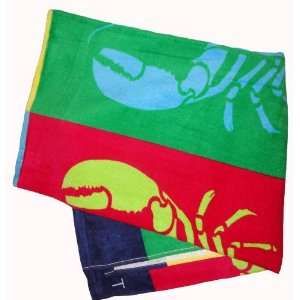   Multi colored Lobsters Large Oversized Beach Towel