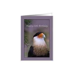  65th Birthday Card with Crested Caracara Bird Card Toys & Games