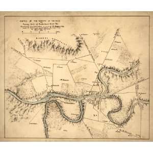    1863 Civil War map of Cumberland River, KY & TN