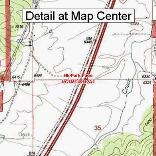 USGS Topographic Quadrangle Map   Elk Park Pass, Montana (Folded 