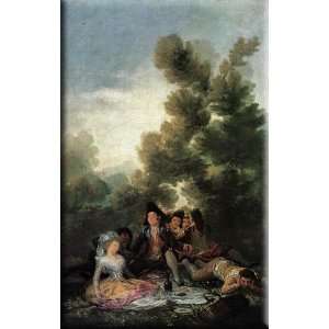   Picnic 19x30 Streched Canvas Art by Goya, Francisco de