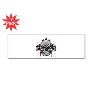  Bumper Sticker (10 Pack) Tribal Skull 