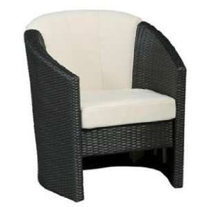   Collection Stone Fabric Outdoor Barrel Accent Chair