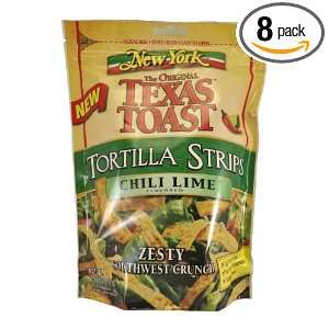 New York Texas Toast Tortilla Strips Chili Lime, 4.5 Ounce Bags (Pack 