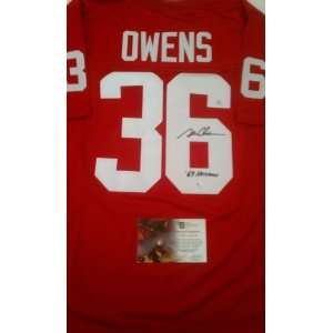 Steve Owens Signed Oklahoma Sooners Jersey