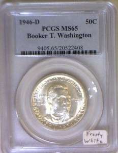 1946 D Booker T. Washington Commemorative Half Dollar PCGS MS 65 