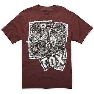  Fox Racing Bandanna Premium T Shirt   Large/Burgundy 