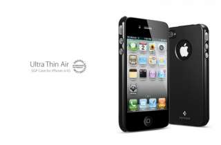 SGP Case Ultra Thin Air Series Soul Black Apple iPhone 4 4S (with 