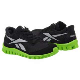 Athletics Reebok Kids RealFlex Run Pre Black/Green/Grey Shoes 