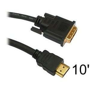  HDMI Male to DVI D Single Link Male Cable 10 ft 