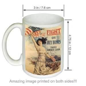  Fight Buy Bonds World War I US Military Vintage COFFEE MUG 