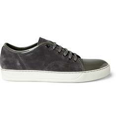 Lanvin Suede and Patent Leather Sneakers