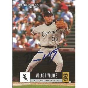  Wilson Valdez Signed Chicago WhiteSox 2005 Donruss Card 